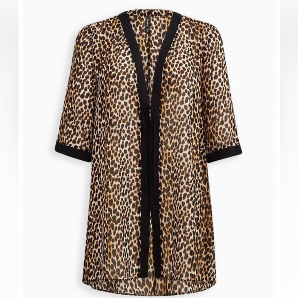 Torrid chiffon coverup kimono